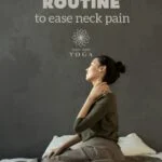 Do this 5-minute seated yoga routine everyday to help ease neck pain associated with sitting at your desk for long hours each da.